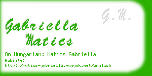 gabriella matics business card